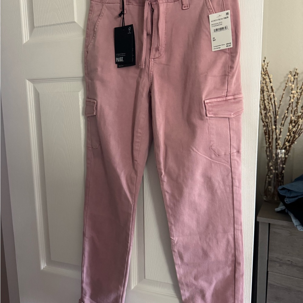 NWT PAIGE Blush Cargo Pants